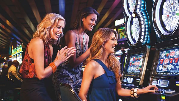 Mesin slot online dengan tema neon dan efek cahaya